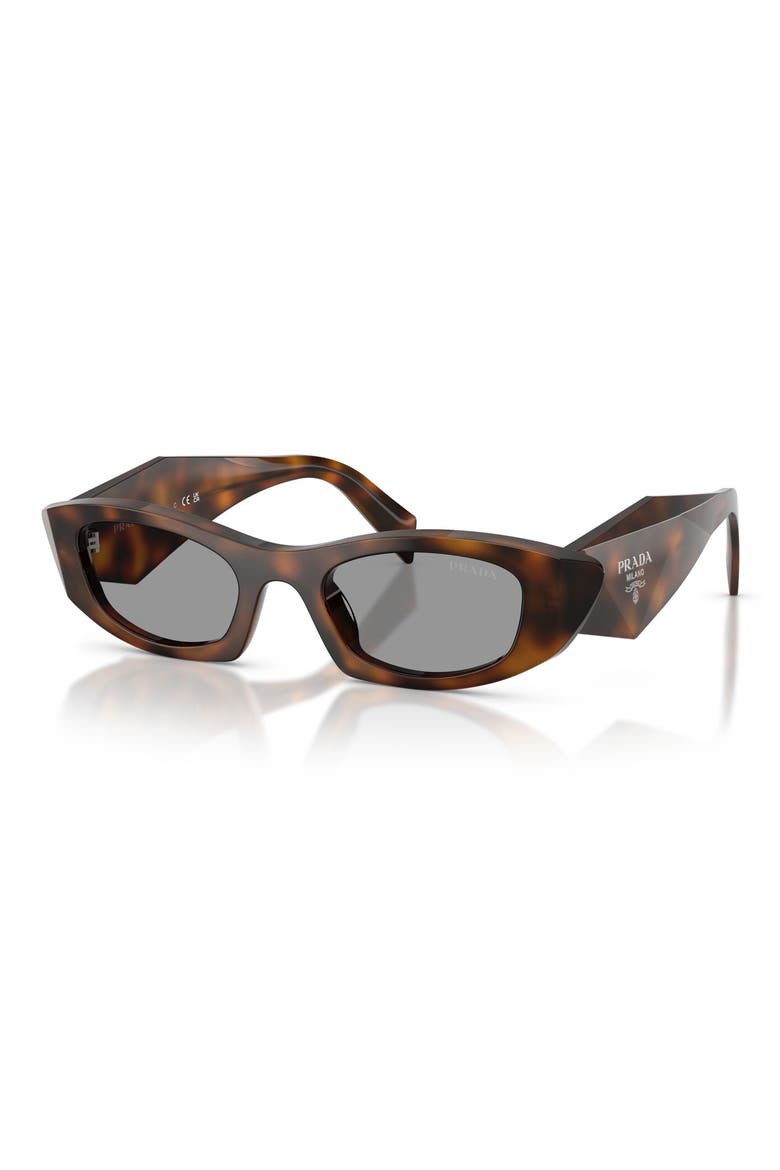 52mm Oval Sunglasses, Alternate, color, JUNIPER TORTOISE / GREY