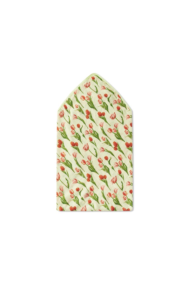 Hooded Swaddle, Alternate, color, Tulip