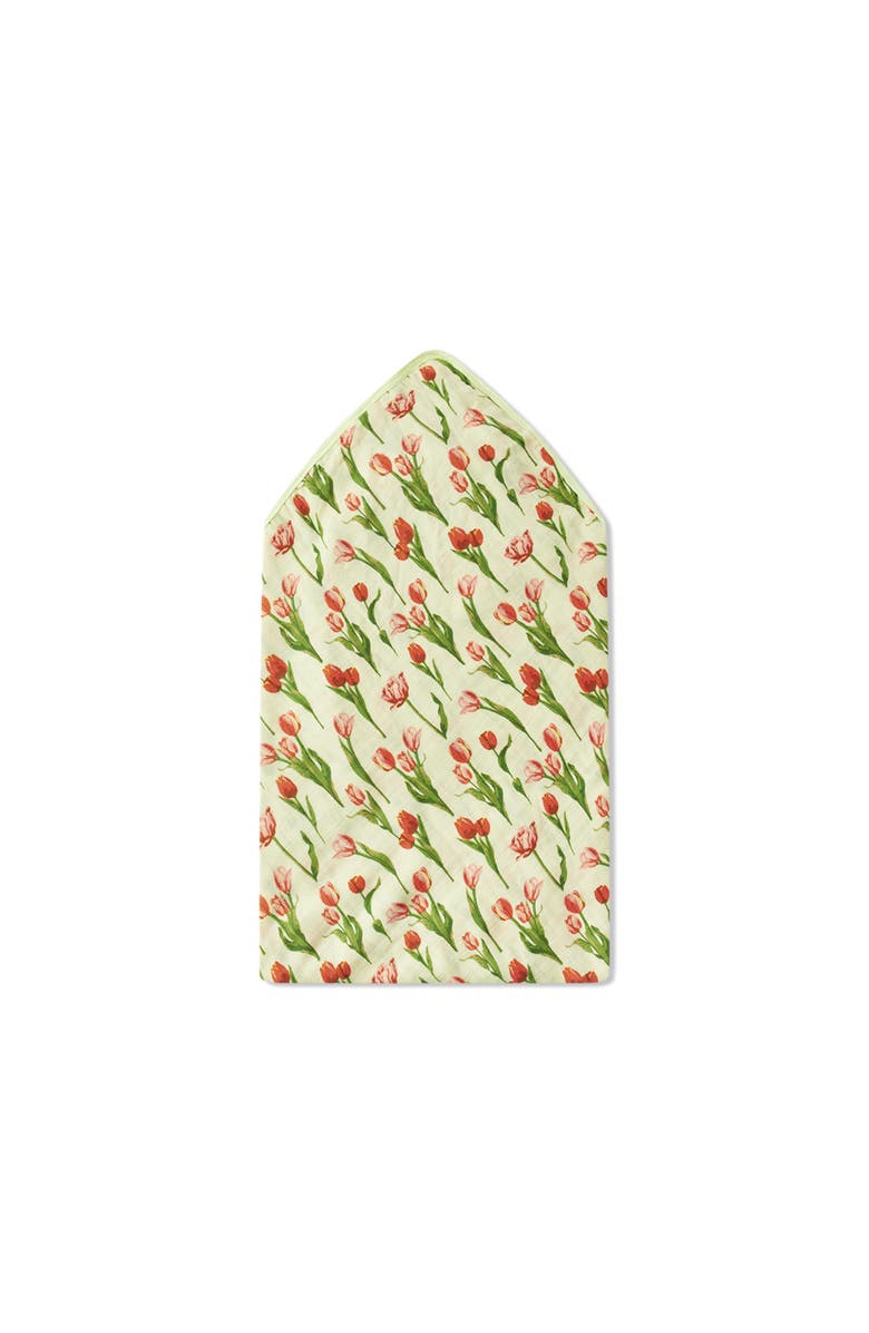 Milkbarn Hooded Swaddle, Alternate, color, Tulip