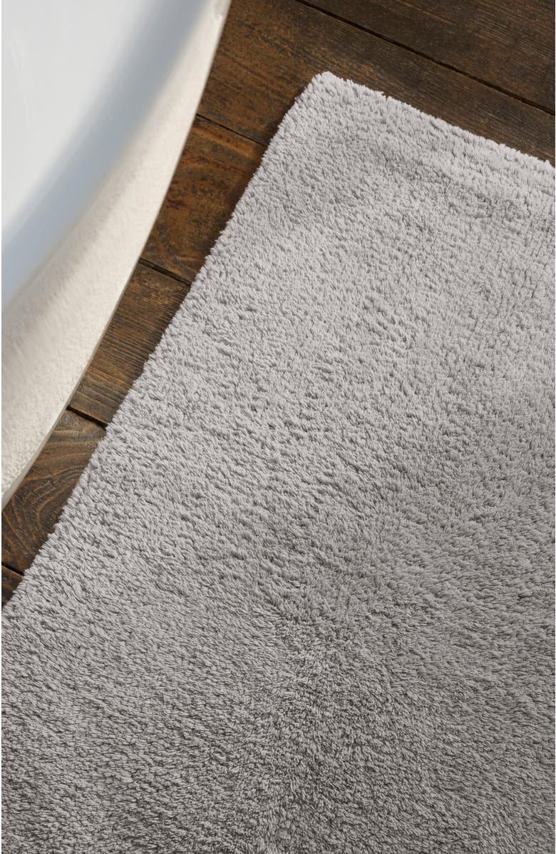 CHRISTY Reversible Deep Pile Thick Cotton Bath Rug, Alternate, color, Silver