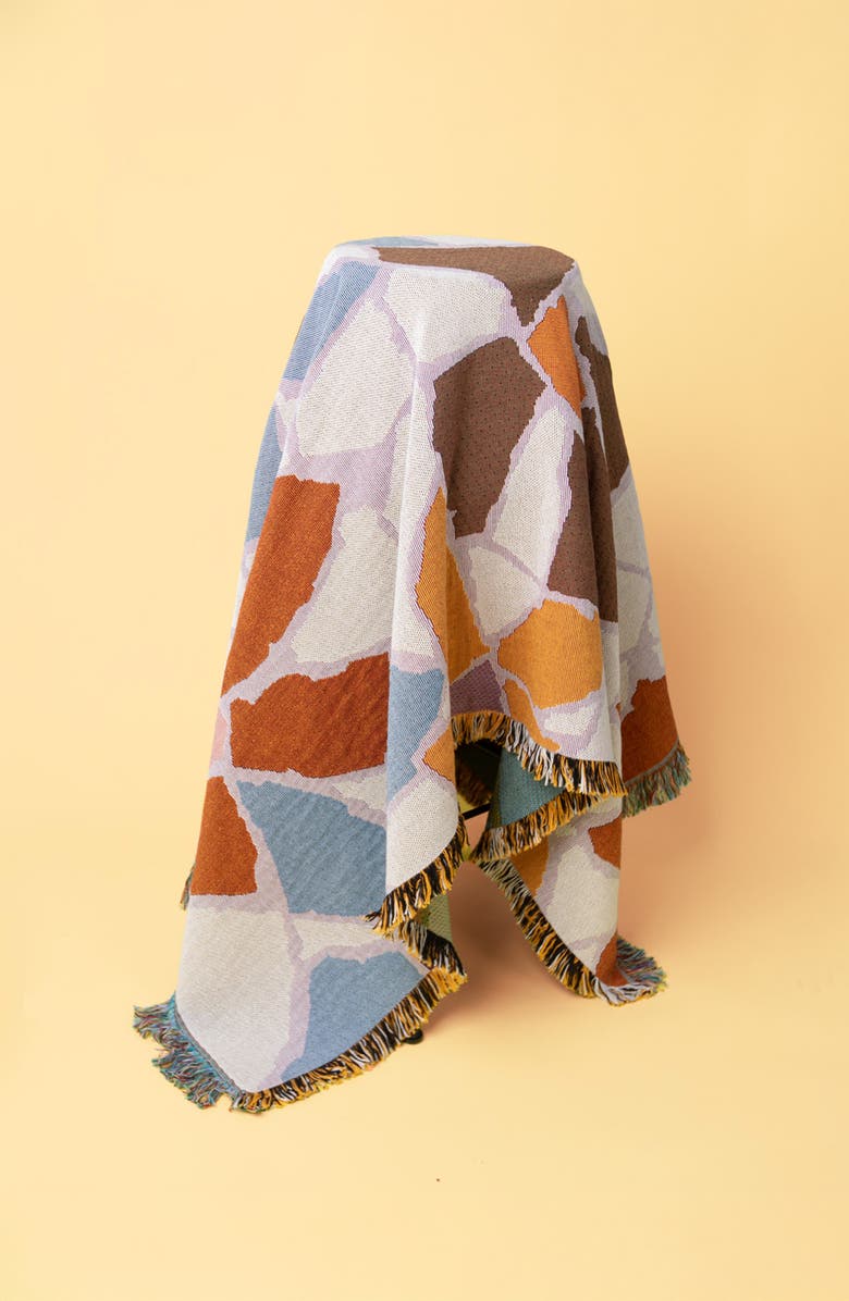 Slowdown Studio Woven Throw Blanket, Alternate, color, White Multi