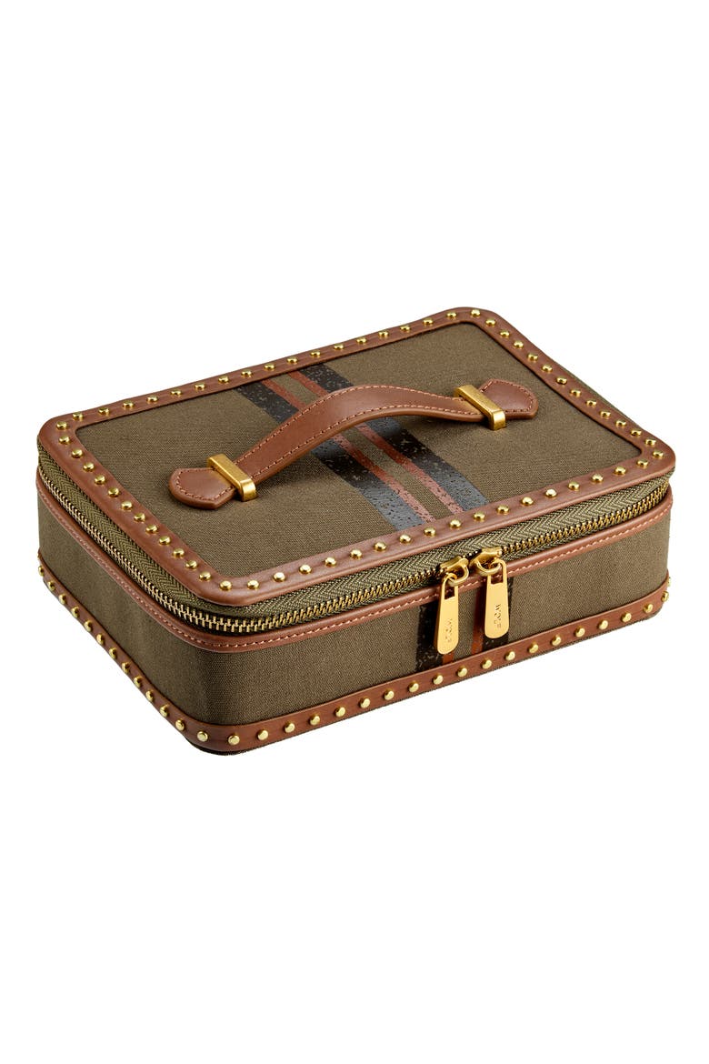 Ida Travel Zip Jewelry Case, Alternate, color, Khaki