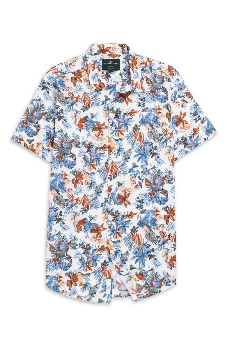 Rodd & Gunn Oyster Cove Sport Fit Floral Short Sleeve Cotton Button-Up Shirt, Alternate, color, 