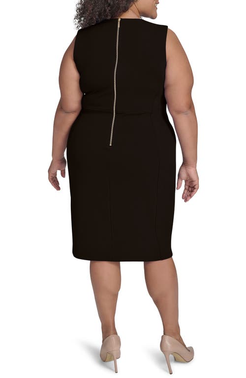 Calvin Klein Basic Sleeveless Sheath Dress In Black