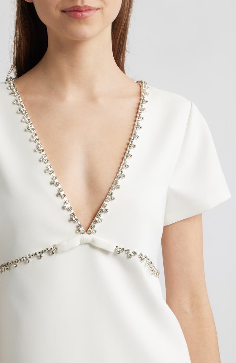 LIKELY Jessica Crystal Detail Cocktail Minidress, Alternate, color, White
