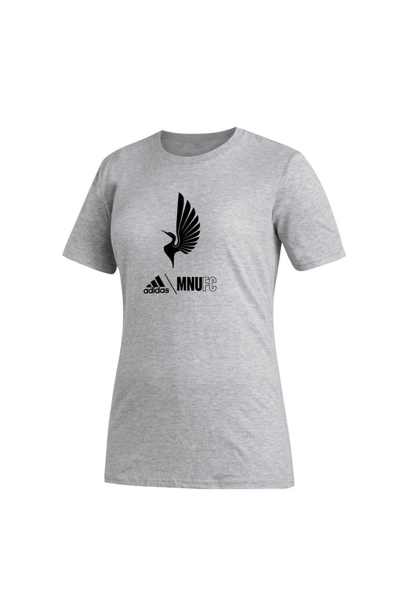 adidas Women's adidas Heather Gray Minnesota United FC AEROREADY Club Icon T-Shirt, Alternate, color, Heather Gray