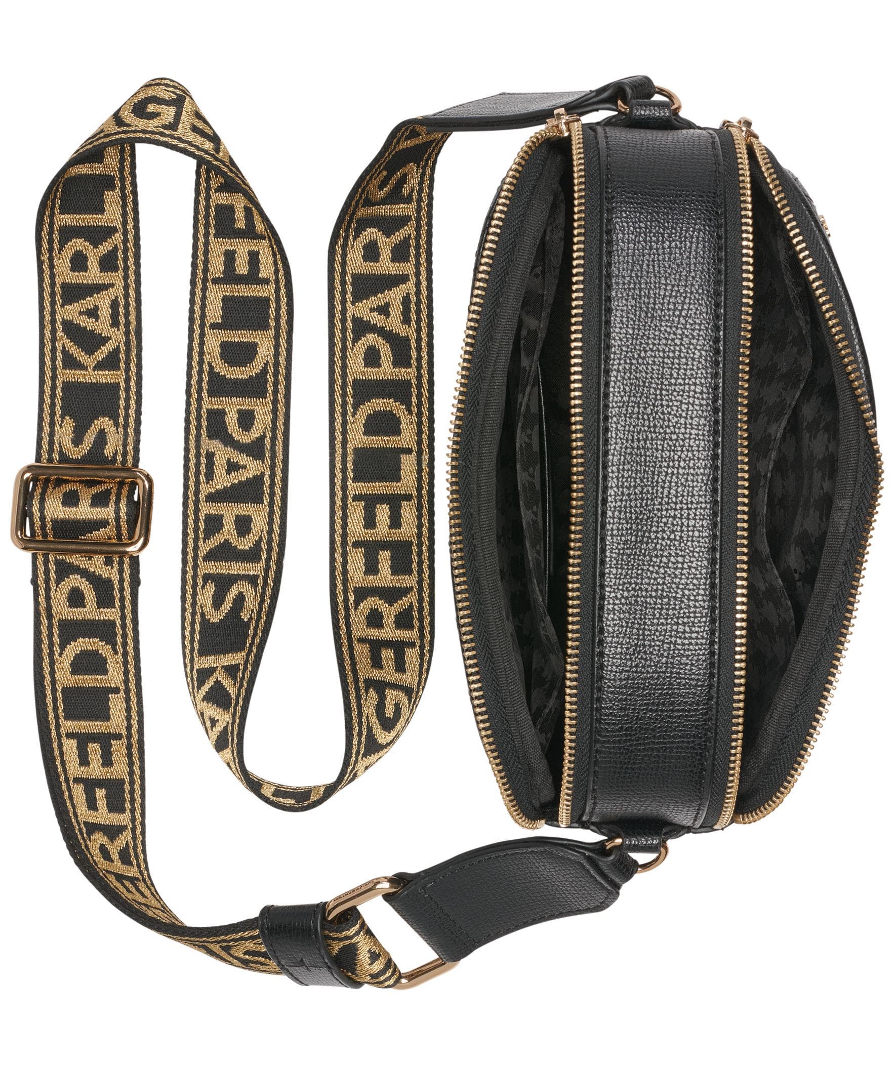 KARL LAGERFELD PARIS Maybelle Crossbody, Alternate, color, Black/Gold
