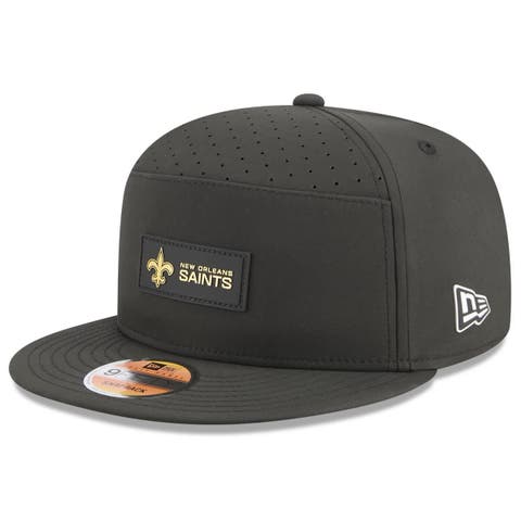 Men's New Era Black New Orleans Saints 2025 Sideline  Split Panel 9FIFTY Snapback Hat