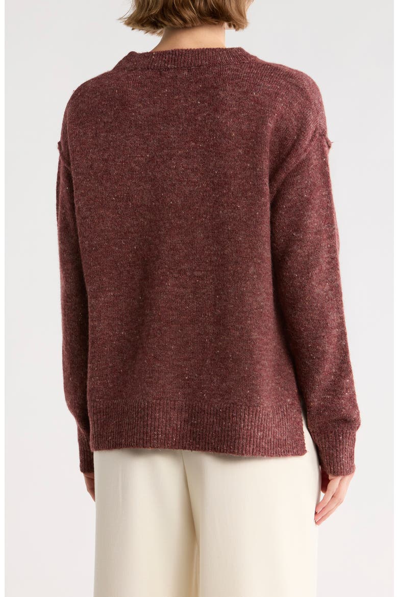 Drop Shoulder Sweater, Alternate, color, BERRY