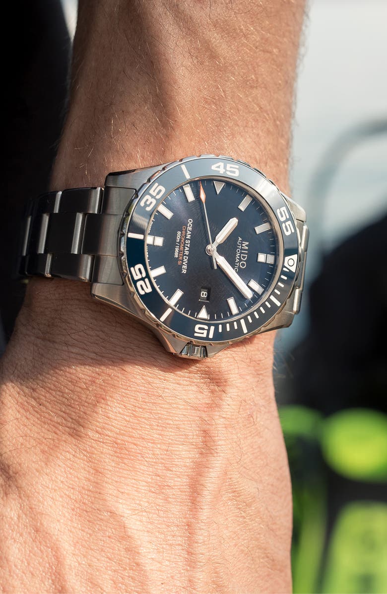 MIDO Ocean Star Diver Automatic Bracelet Watch, 43.5mm, Alternate, color, 