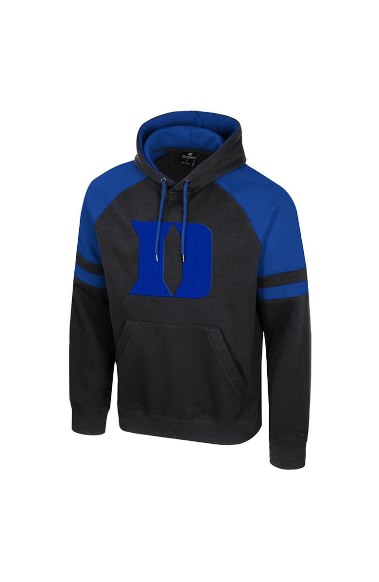 COLOSSEUM Men's Colosseum  Black Duke Blue Devils Todd Raglan Pullover Hoodie, Alternate, color, 