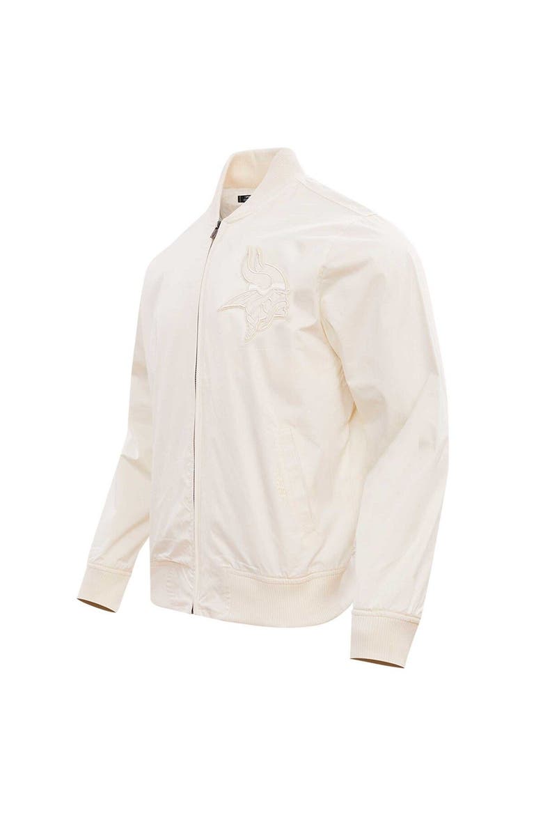 Men's Pro Standard Cream Minnesota Vikings Neutral Full-Zip Jacket, Alternate, color, Cream