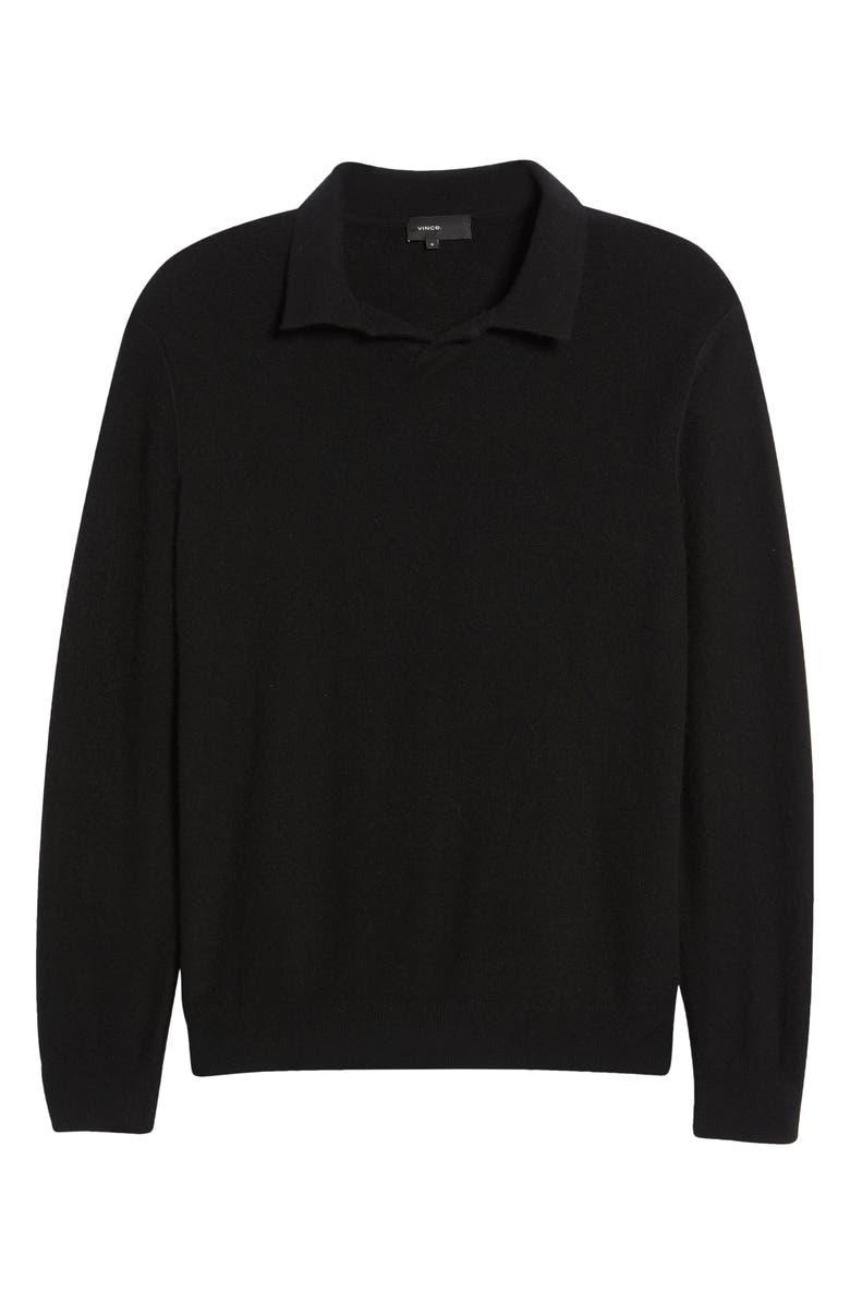 Vince Boiled Cashmere Johnny Collar Sweater, Alternate, color, 