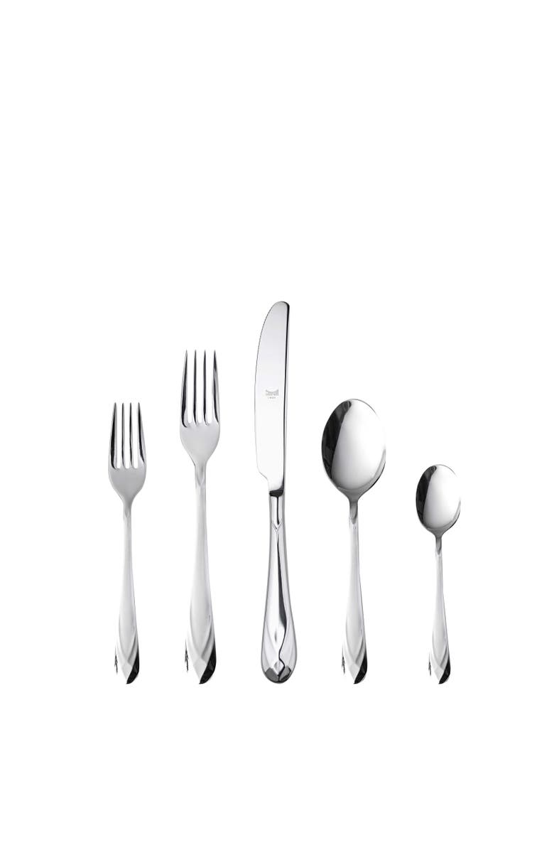 Mepra Diamante Flatware Set - 5 Pieces, Main, color, Silver