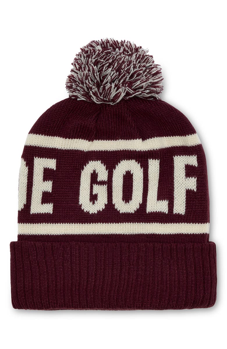 Eastside Golf Pom Pom Beanie, Alternate, color, Fig