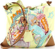 Pre-Owned Hermes Silky City Bag Printed Silk and Leather PM