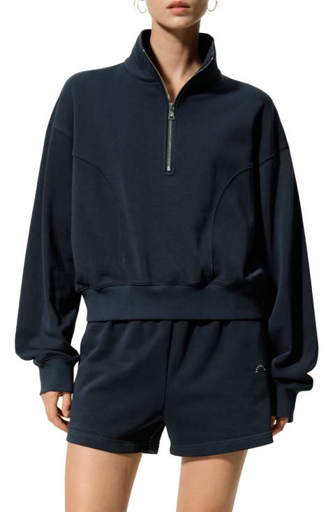 Women's SILKERRY Oversized Heirloom '89 Stand Collar Half-Zip Pullover