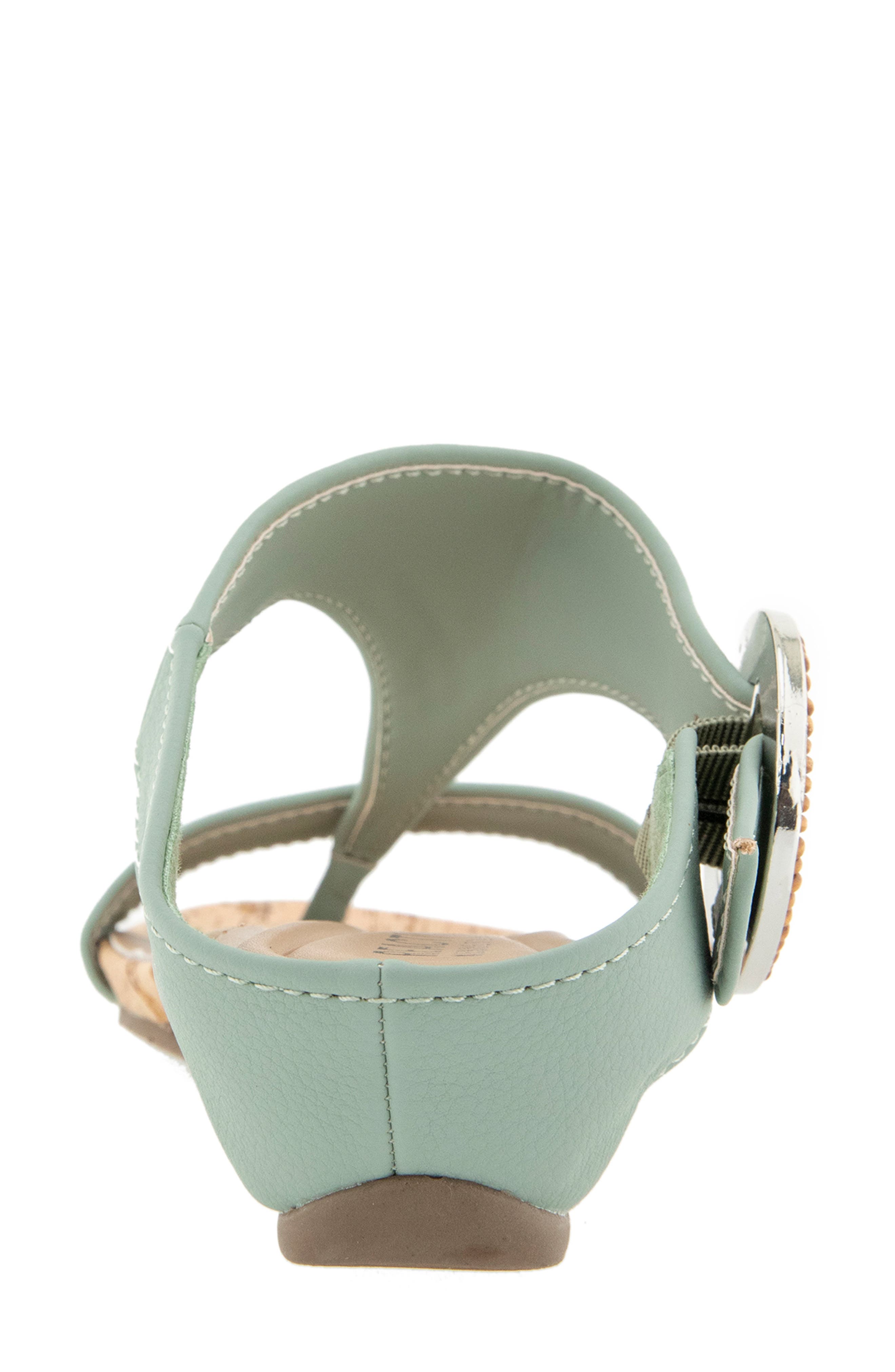 Great Buckle Slide Sandal, Alternate, color, SEAFOAM
