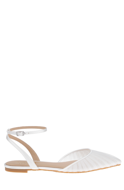 Chanel Tulle - Soft Pleated Tulle Bridal Flats