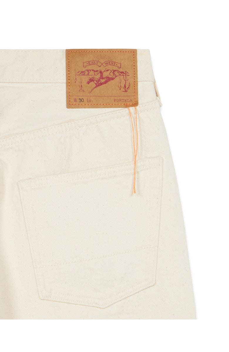 Fortela 992 Johnny Japan Selvedge High-Waisted 5-Pocket Ecrù Denim, Alternate, color, Off White