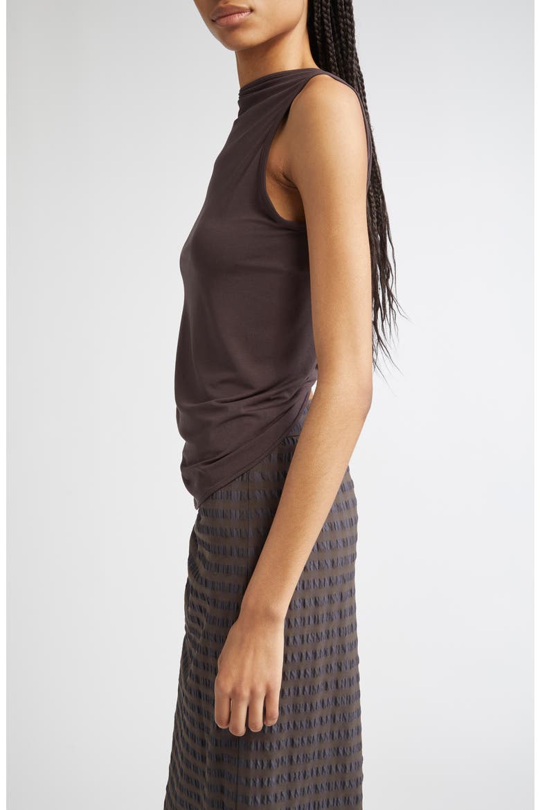 Duli Asymmetrical Sleeveless Top, Alternate, color, BROWN