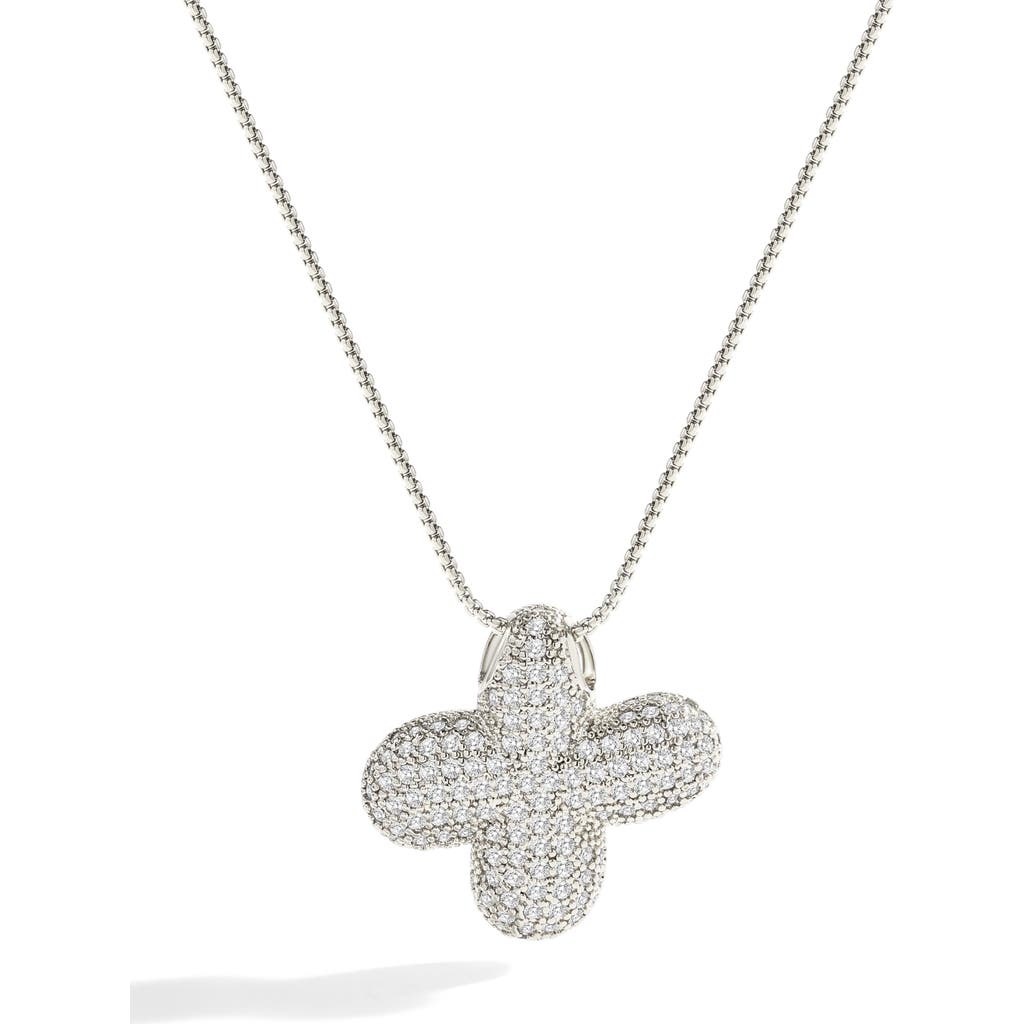 Mint & Lily Pave Bubble Initial Necklace In Metallic
