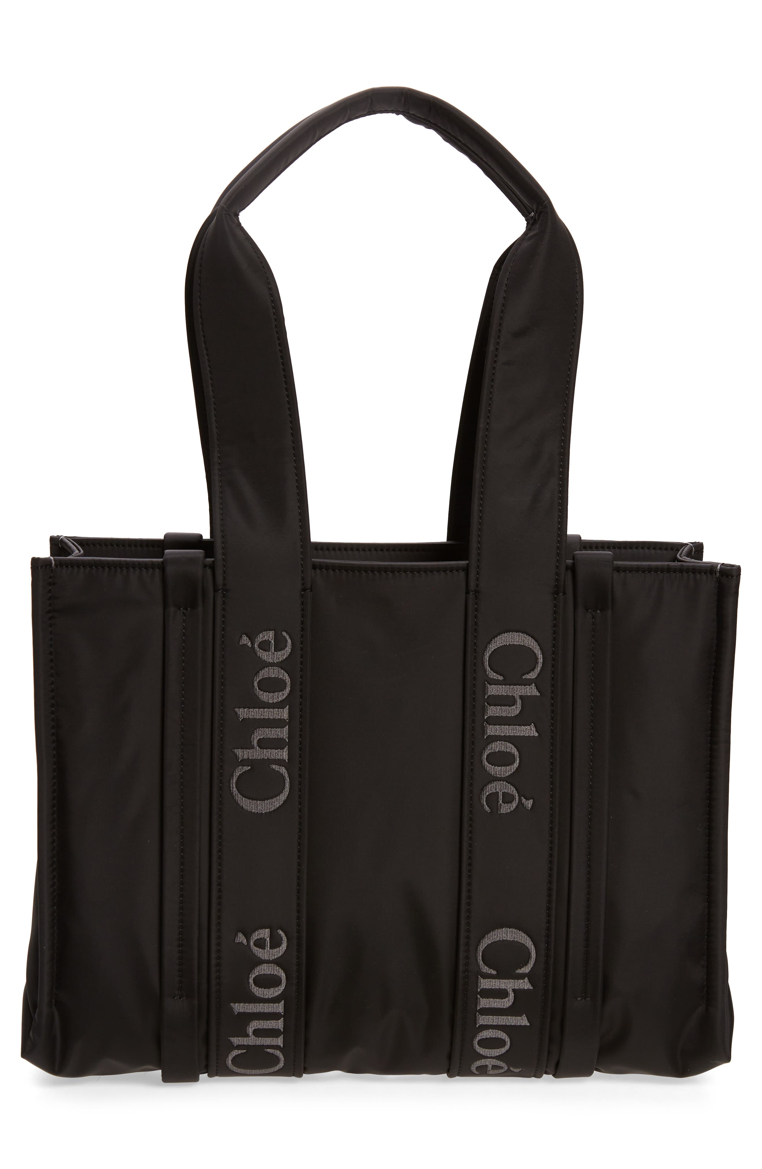 Chloé Medium Woody Textile Tote, Alternate, color, 