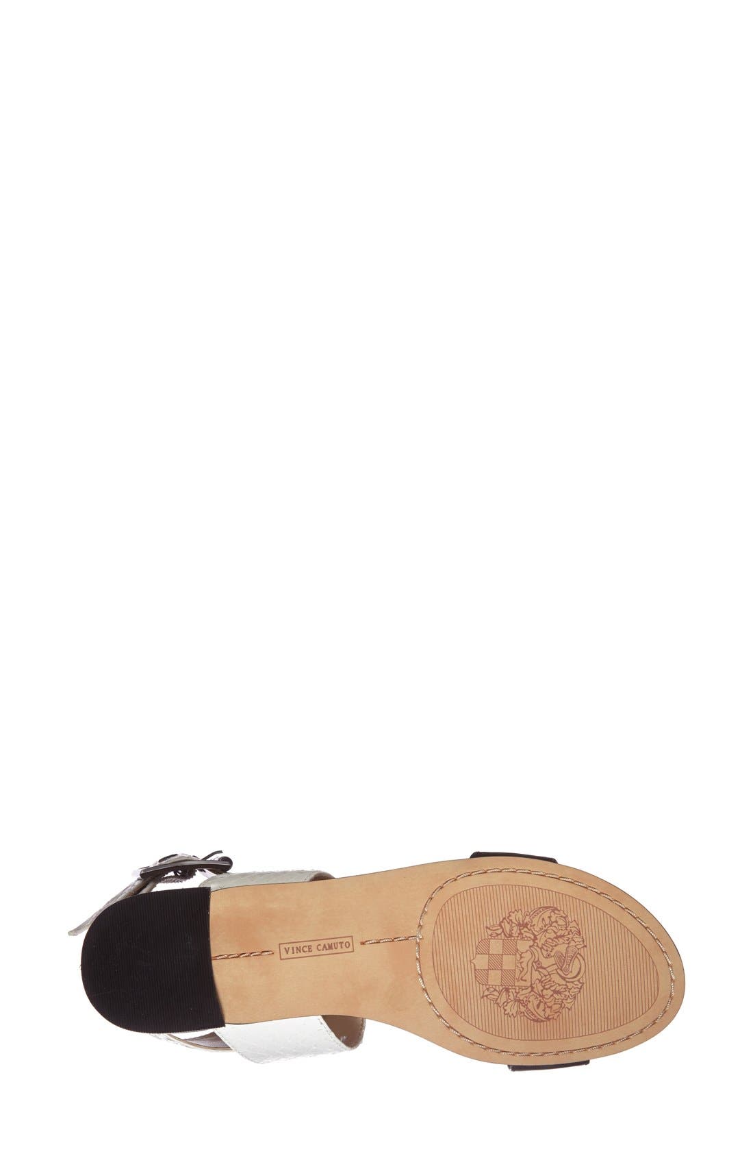 'Maren' Leather Ankle Strap Sandal, Alternate, color, WHITE