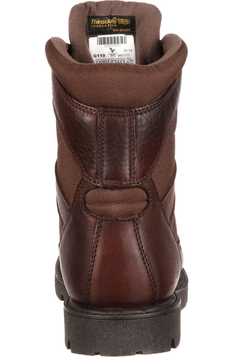 Georgia Boot Homeland Waterproof 600G Insulated Work Boot, Alternate, color, Brown