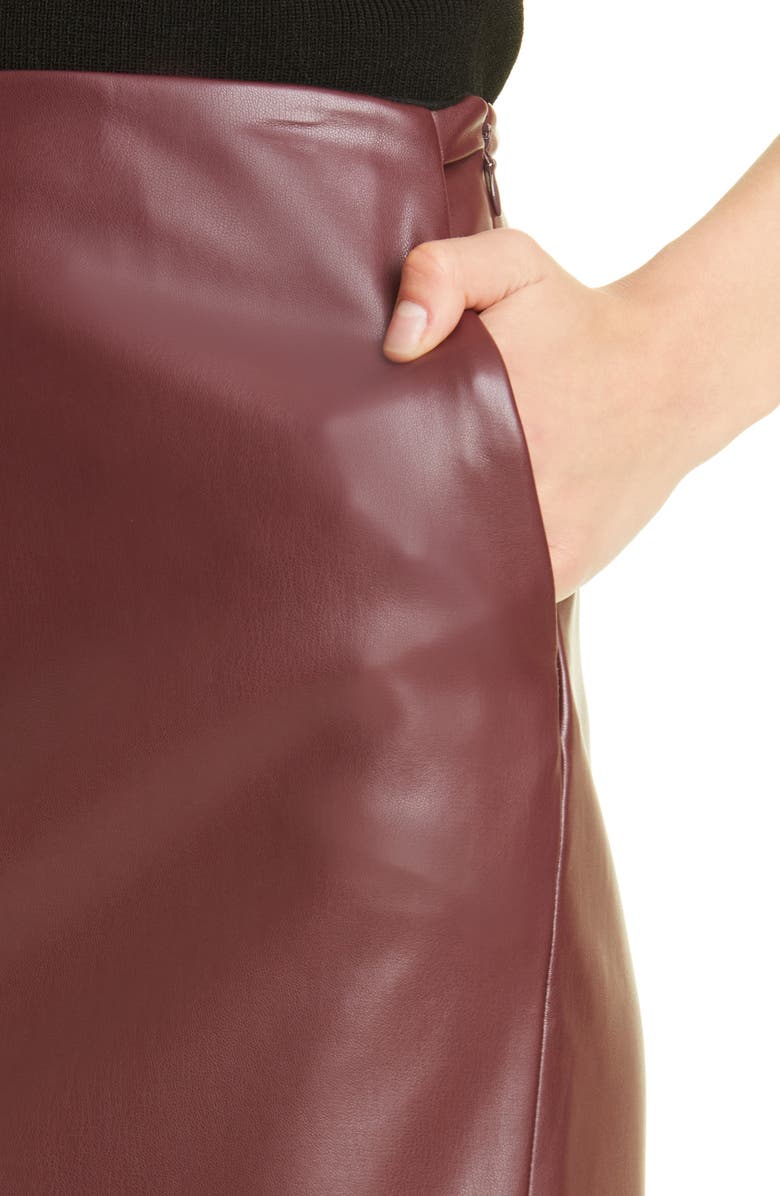 Theory Faux Leather Pencil Skirt, Alternate, color, 