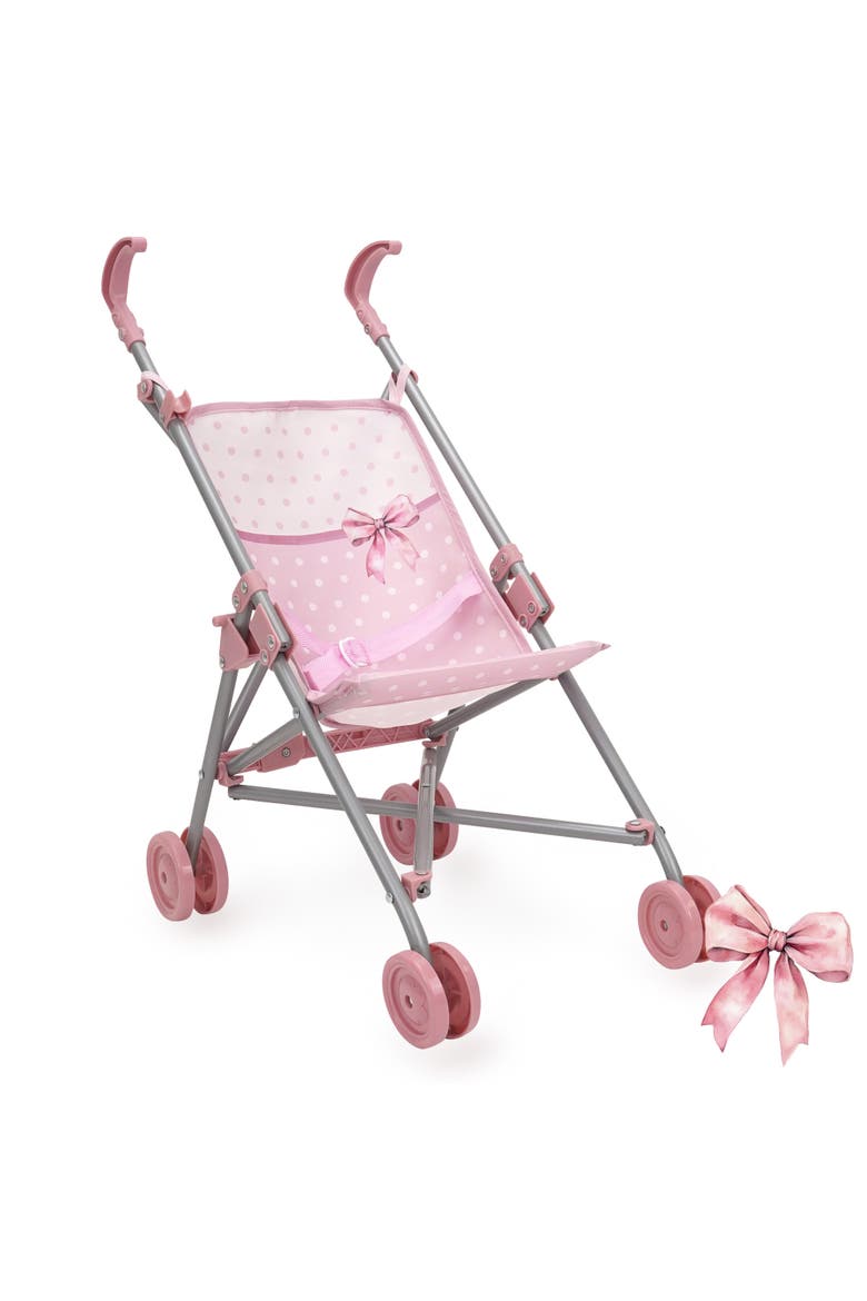 Bow Umbrella Doll Stroller Push Buggy, Alternate, color, Multicolored