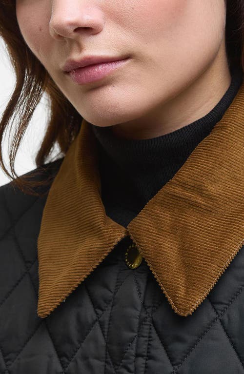 Barbour Liddesdale Cropped Icons Quilted Jacket In Black