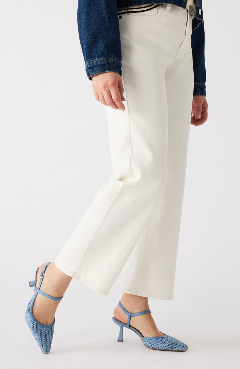 Anne Klein Cosmo Ankle Strap Pump, Alternate, color, Blue Raffia