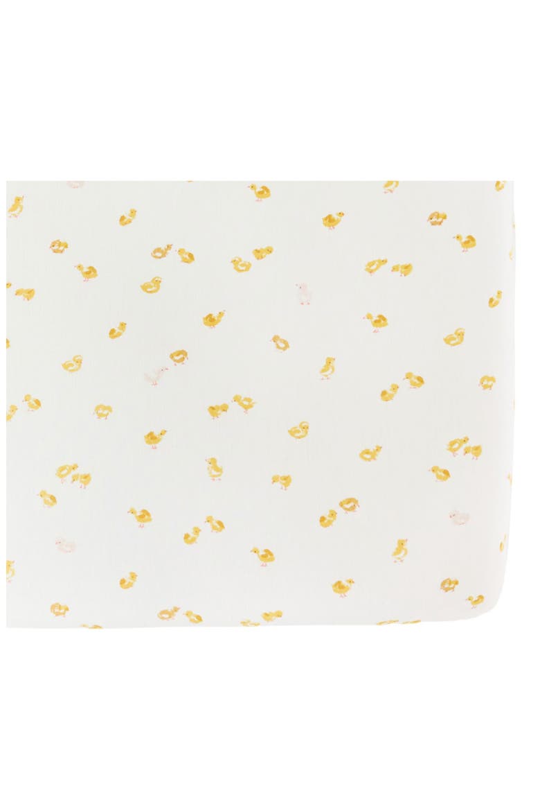 Organic Cotton Crib Sheet, Main, color, CHEERFUL CHICK