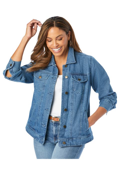 Classic Cotton Denim Jacket (Plus Available)