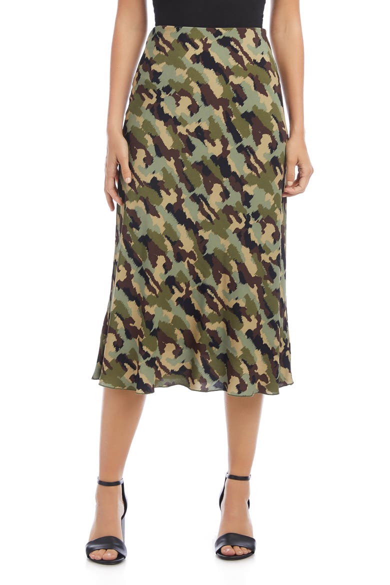 Print Bias Cut Midi Skirt, Main, color, PRINT