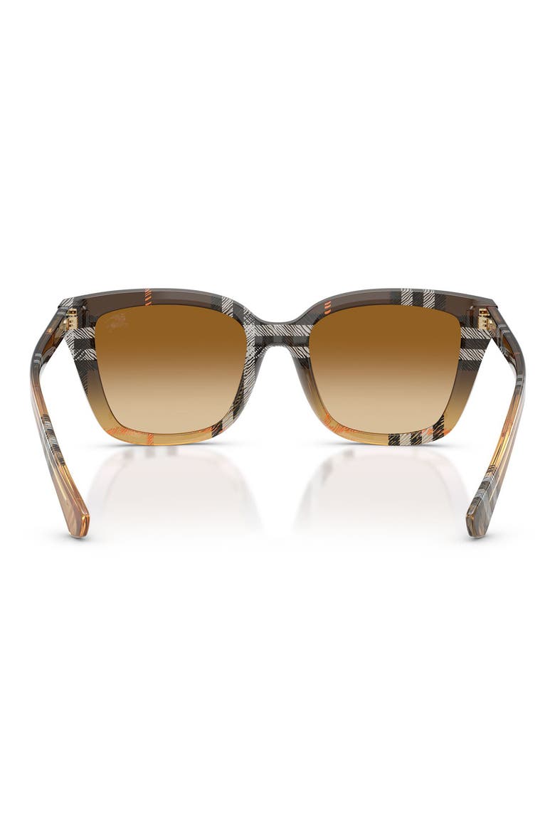 52mm Gradient Square Sunglasses, Alternate, color, CHECK GRADIENT SAND / BROWN