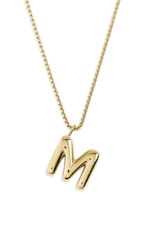 Open Edit Waterproof Bubble Initial Pendant Necklace