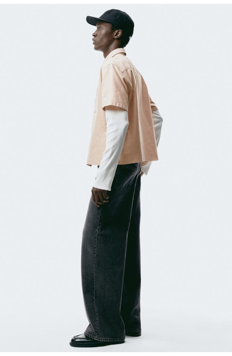 H&M Wide Jeans, Alternate, color, Denim Gray