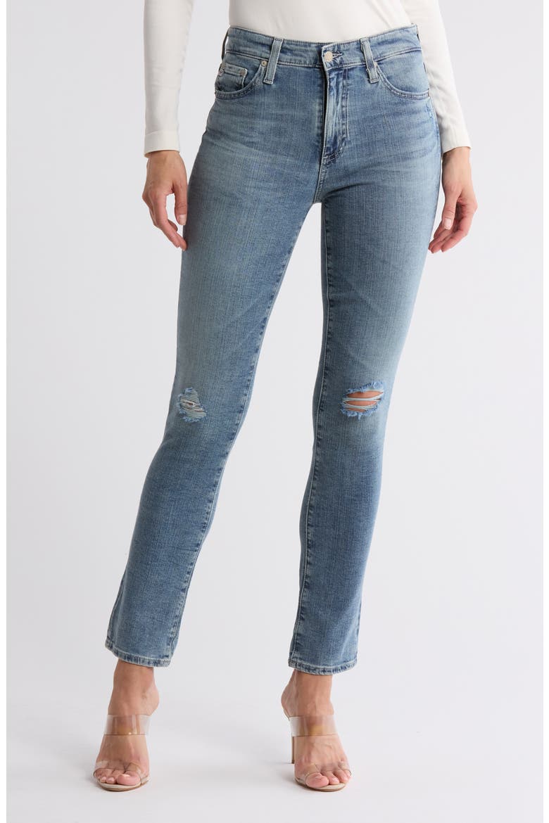 Mari Slim Straight Jeans, Main, color, 16 YEARS PIERMONT DESTRUCTED