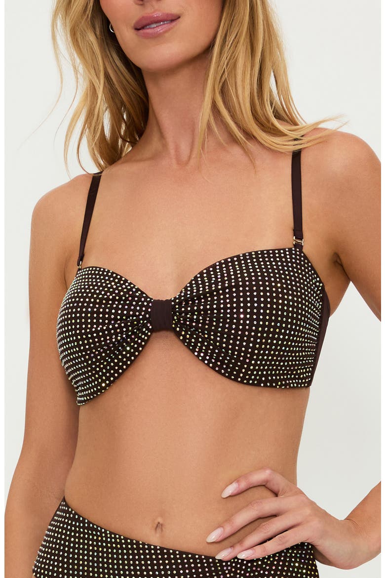 Paula Rhinestone Bikini Top, Main, color, JAVA JEWEL