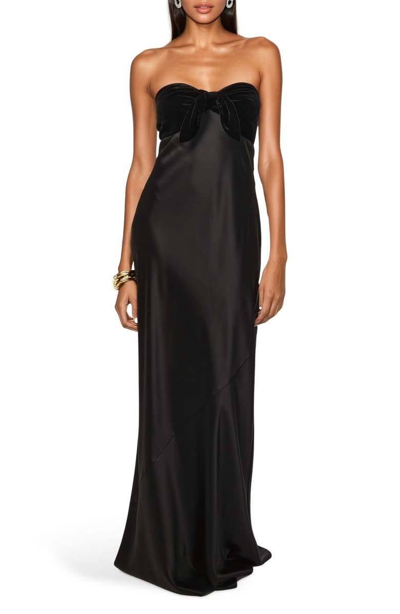 CAMI NYC Lavinia Strapless Mixed Media Gown, Main, color, 