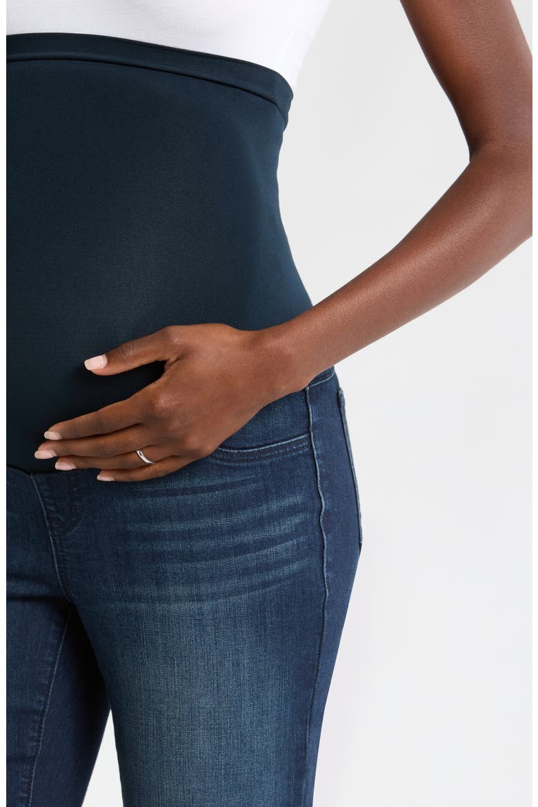 Over the Bump Darted Flare Maternity Jeans, Alternate, color, SADE