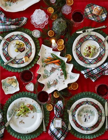 Melamine Country Estate Juliska Plaid Plates THE FRENCH HUTCH: JULISKA WINTER FROLIC main image 4