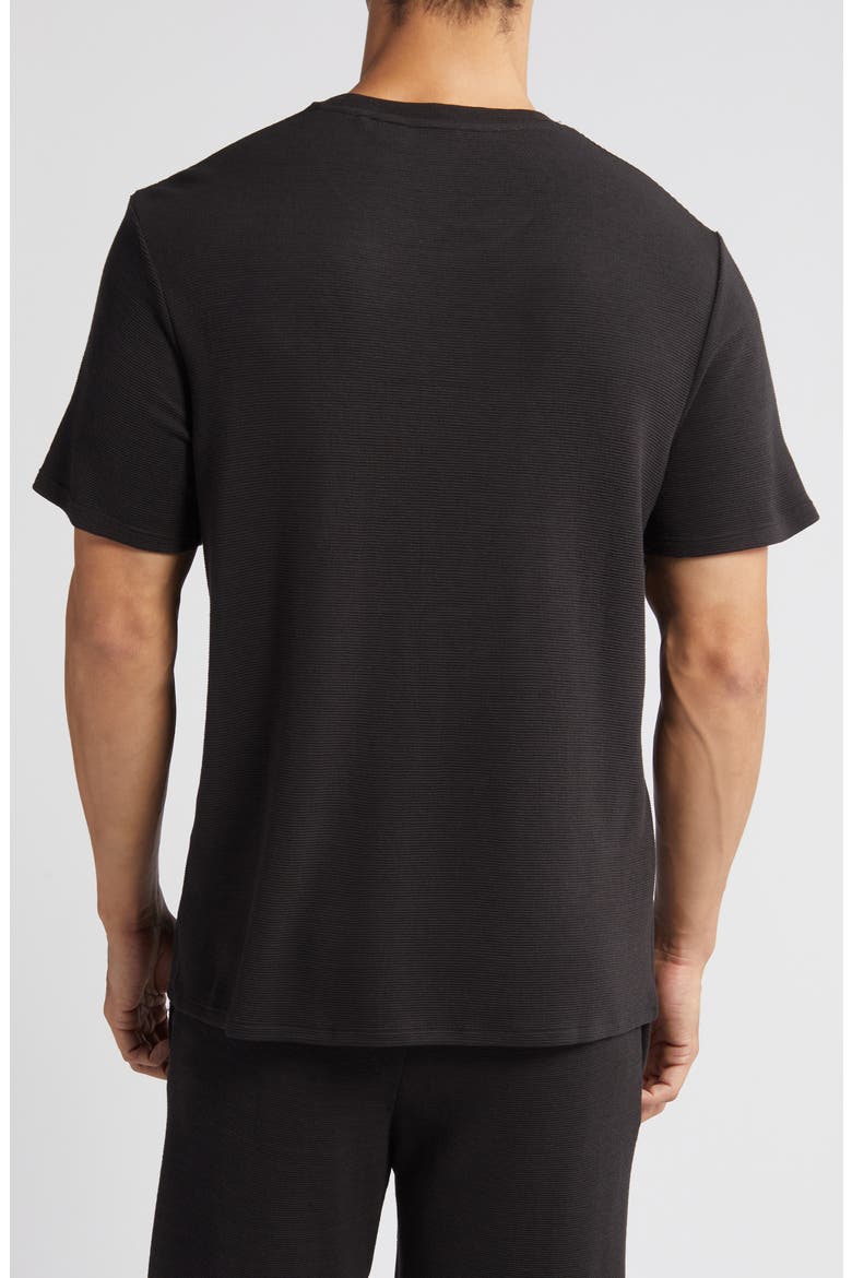 Ribbed Pajama Top, Alternate, color, BLACK
