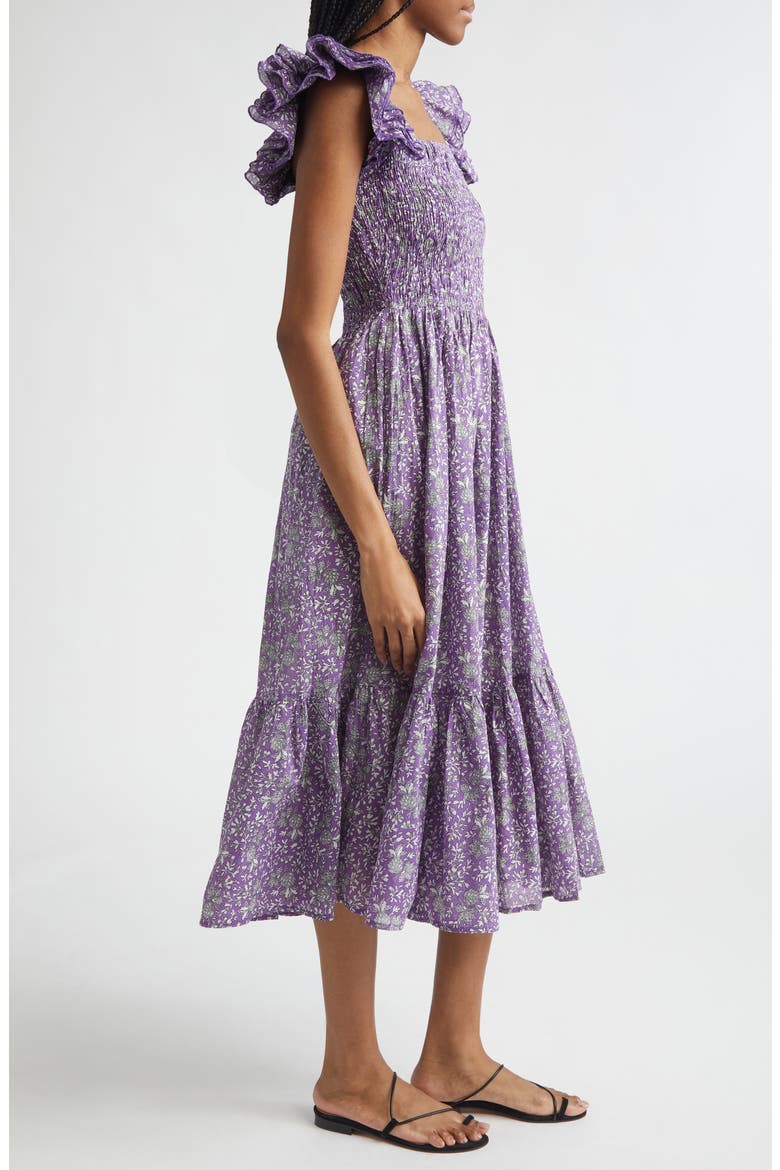 Olympia Smocked Midi Dress, Alternate, color, PROVENCE FLORAL