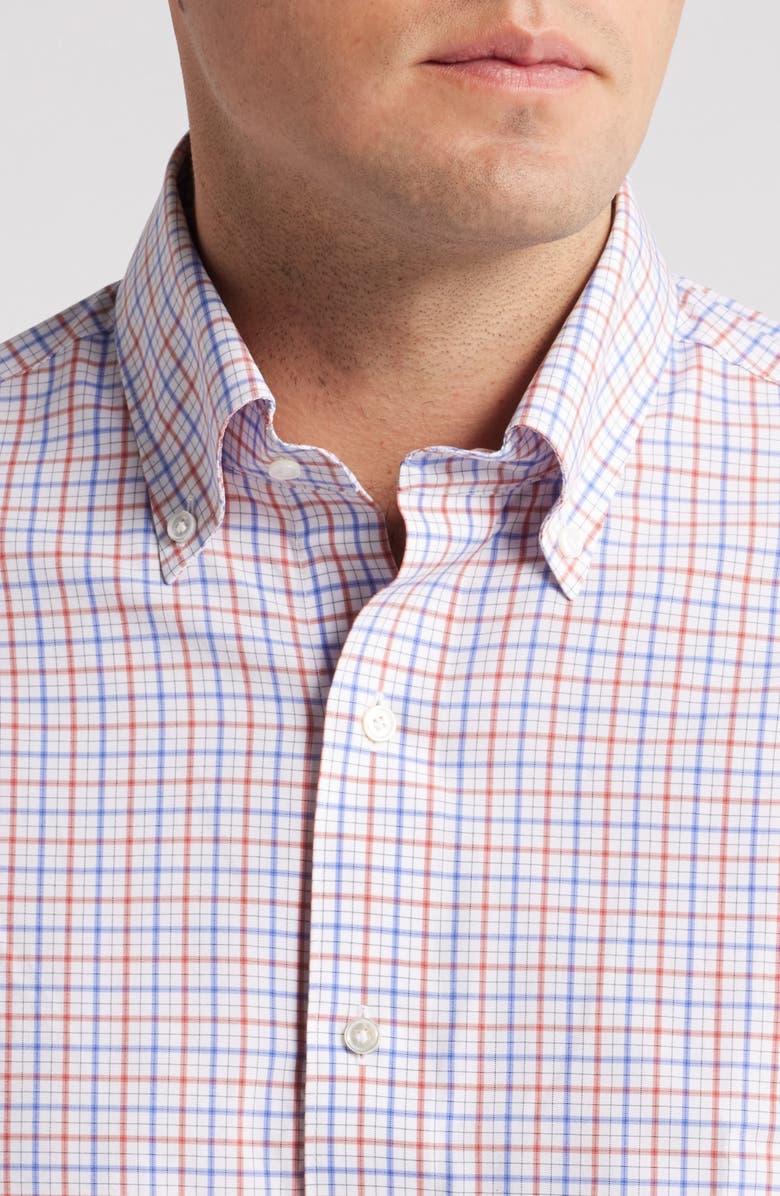 Peter Millar Moors Check Performance Button-Down Shirt, Alternate, color, 