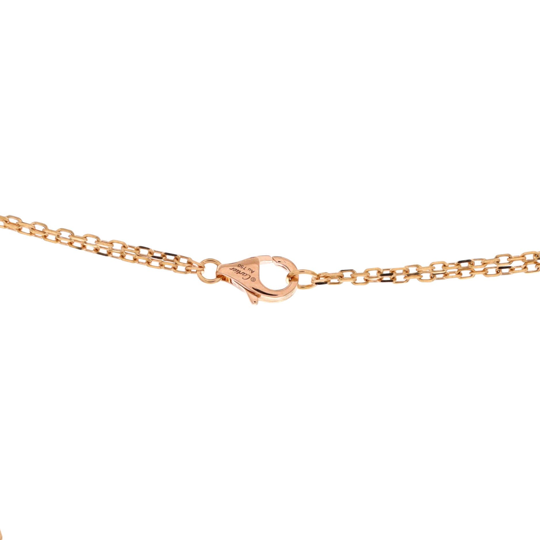 2 Diamonds Love Pendant Necklace 18K Rose Gold and Diamonds, Alternate, color, Metallic Gold