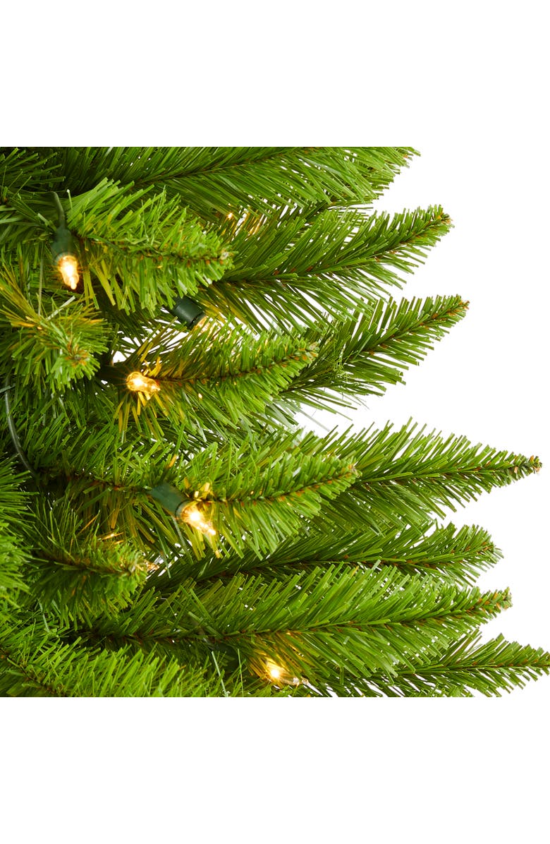 NEARLY NATURAL 3-ft Providence Pine Artificial Christmas Tree with 50 Warm White Lights and 114 Bendable Branches, Alternate, color, Green