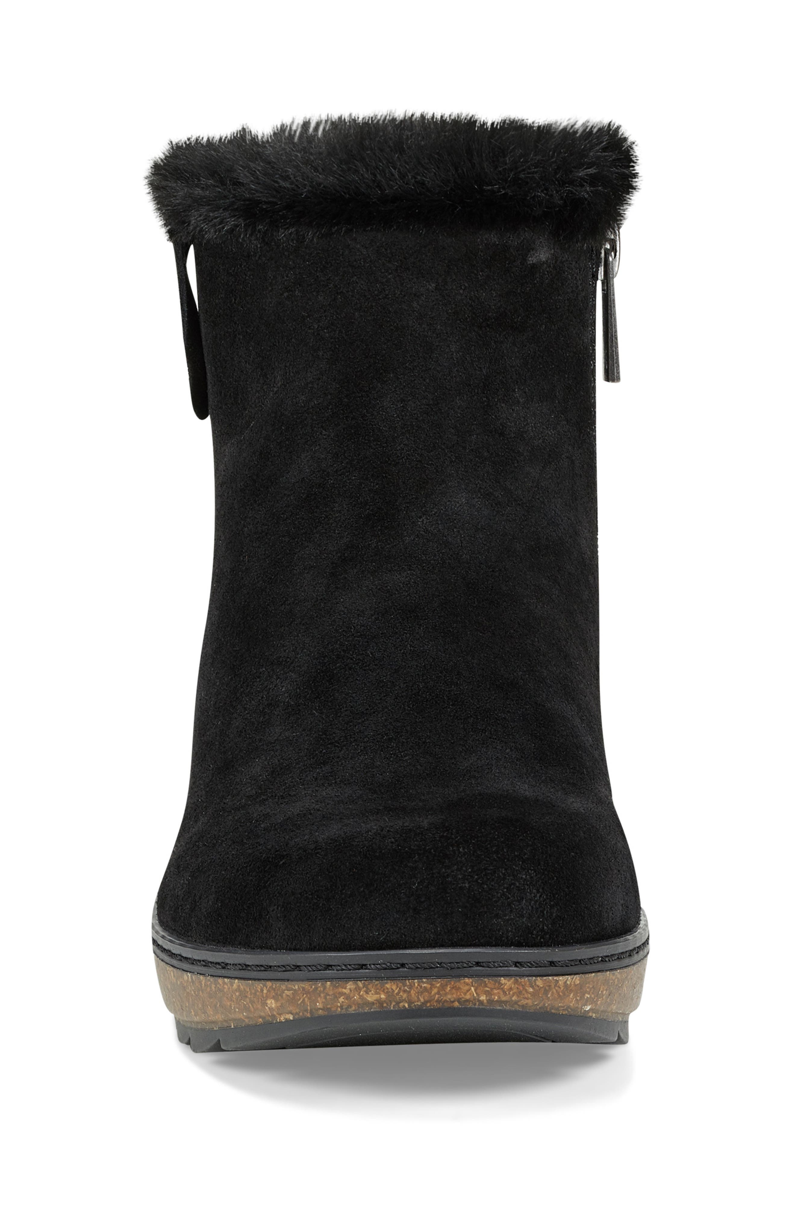 Earth<sup>®</sup> Kim Faux Fur Lined Bootie, Alternate, color, Black